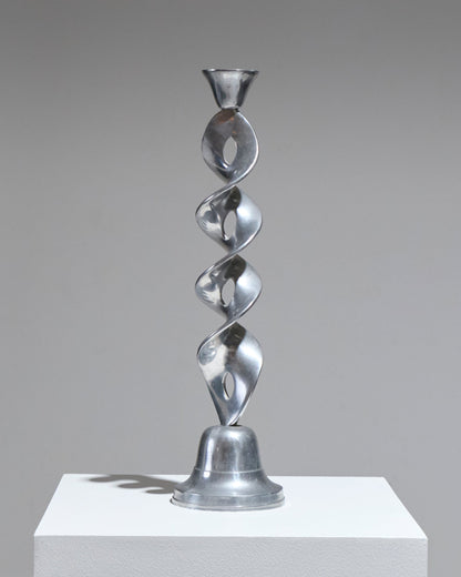 Twisted metal candlestick, 1980s