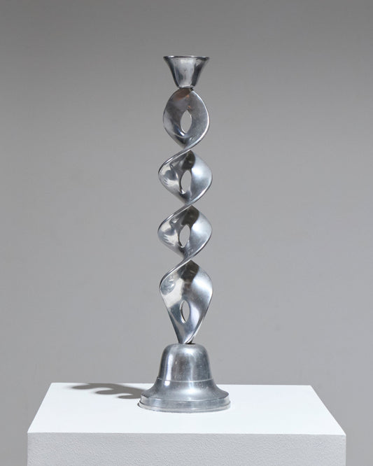 BOUGEOIR TORSADÉ EN MÉTAL, 1980s