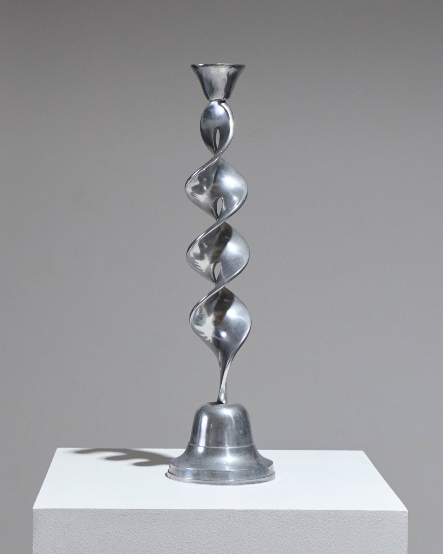 Twisted metal candlestick, 1980s