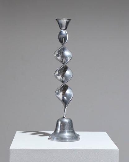 Twisted metal candlestick, 1980s