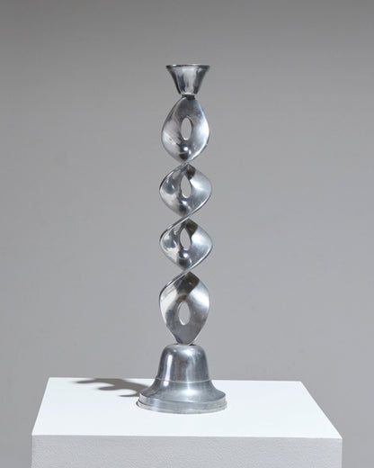 Twisted metal candlestick, 1980s