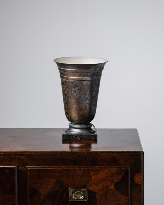 LAMPE TULIPE ART DÉCO EN MÉTAL ET CUIVRE, 1930s
