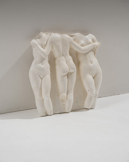 SCULPTURE MURALE BAS-RELIEF LES TROIS GRÂCES, 2000s