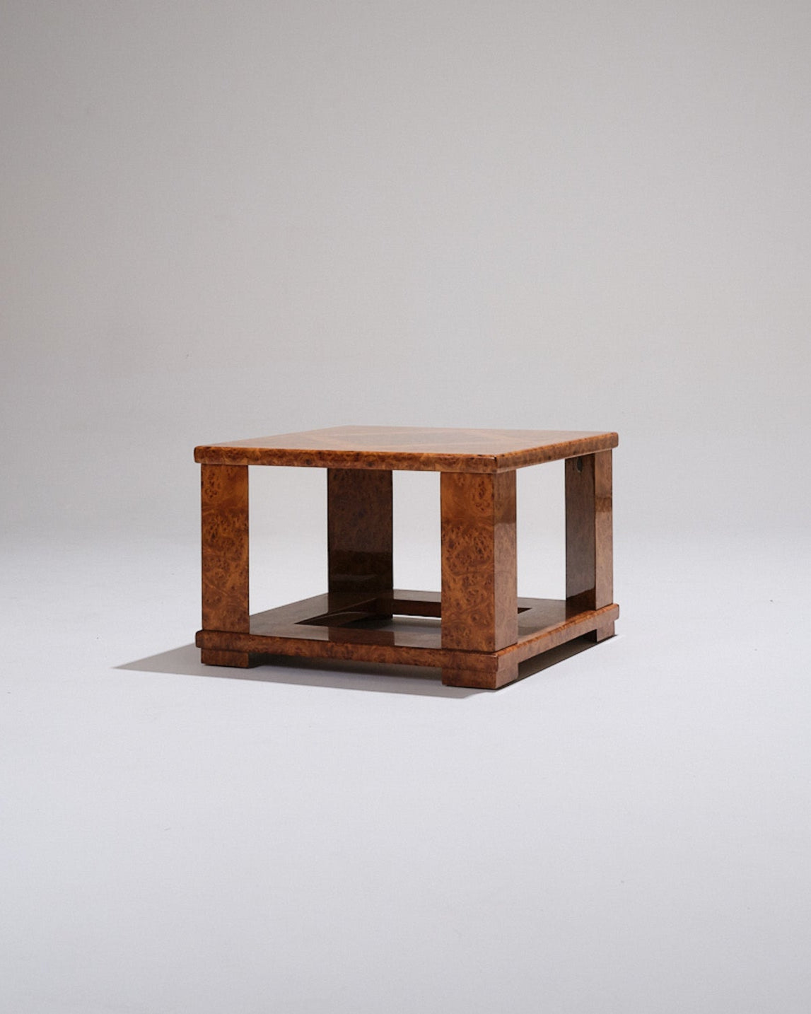 ELM BURR SIDE TABLE, JEAN-CLAUDE MAHEY, 1970s