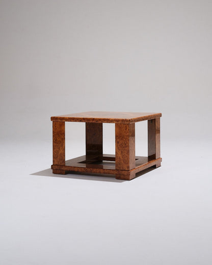 ELM BURR SIDE TABLE, JEAN-CLAUDE MAHEY, 1970s
