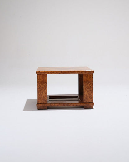 ELM BURR SIDE TABLE, JEAN-CLAUDE MAHEY, 1970s