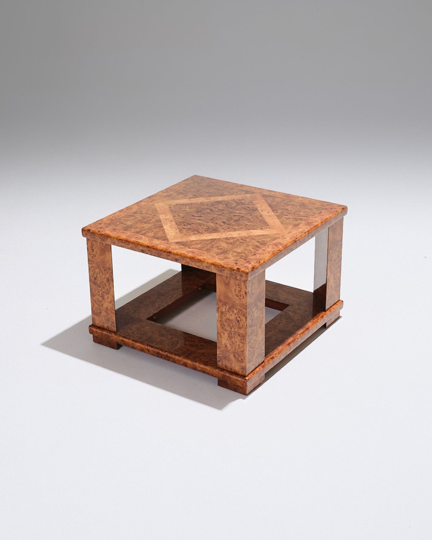ELM BURR SIDE TABLE, JEAN-CLAUDE MAHEY, 1970s