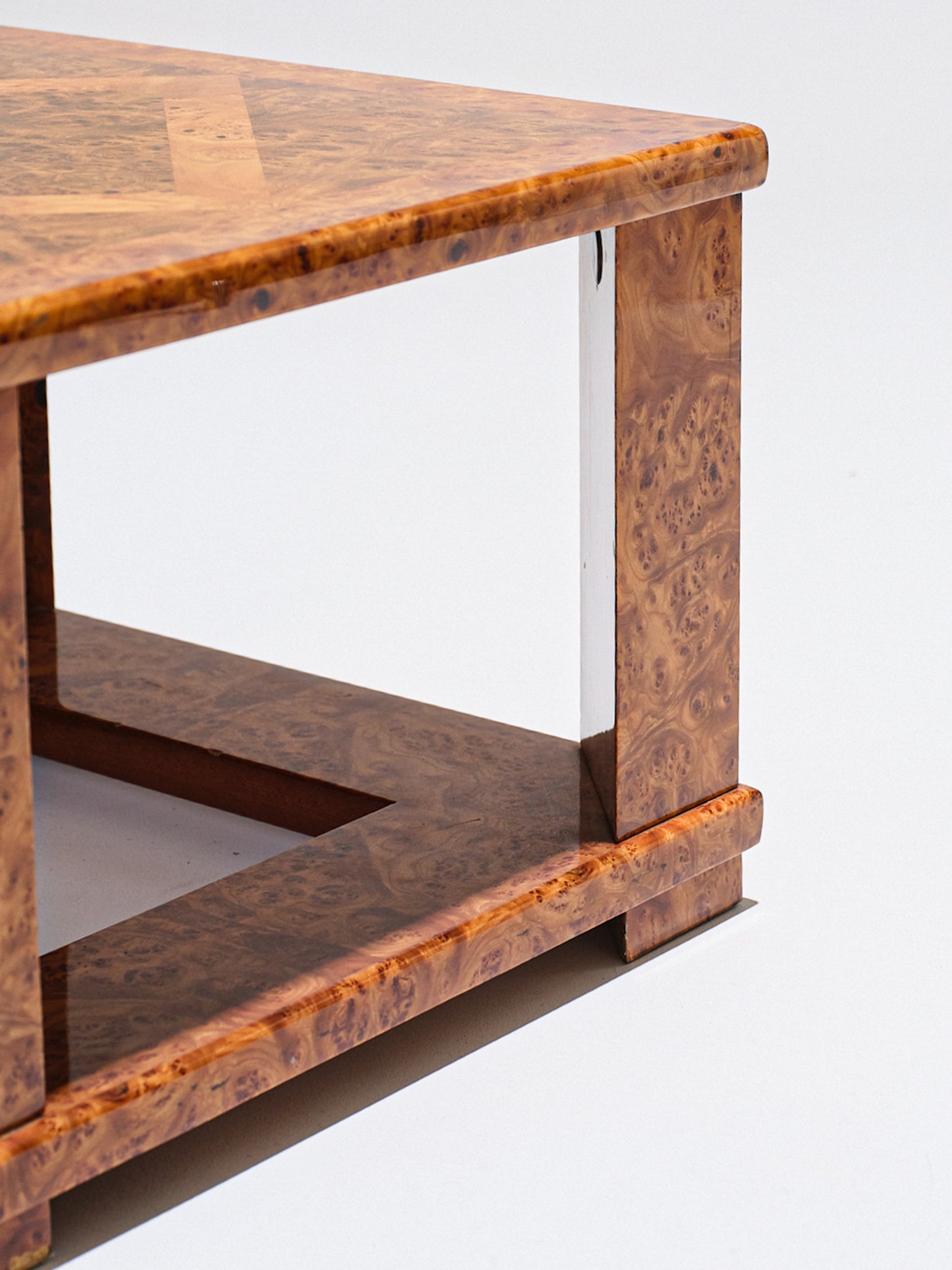 ELM BURR SIDE TABLE, JEAN-CLAUDE MAHEY, 1970s