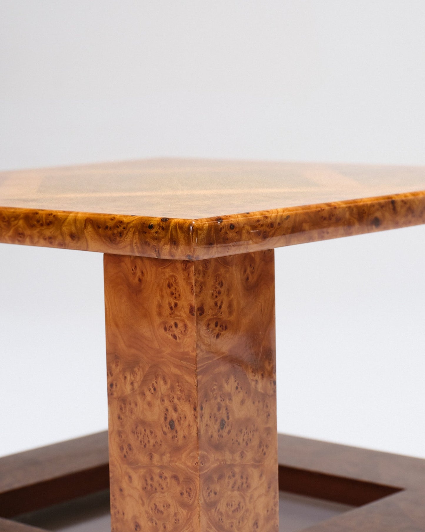 ELM BURR SIDE TABLE, JEAN-CLAUDE MAHEY, 1970s
