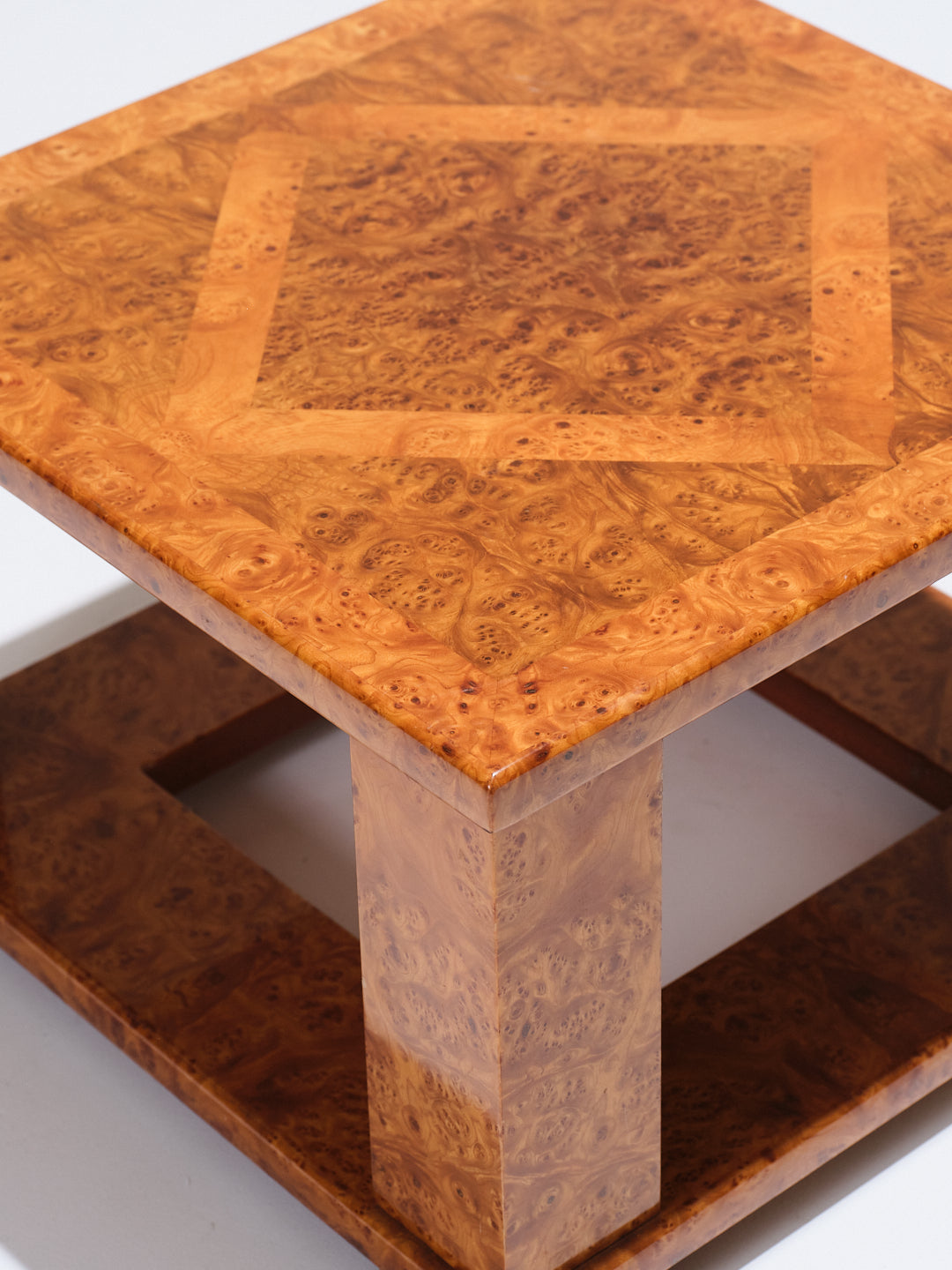 ELM BURR SIDE TABLE, JEAN-CLAUDE MAHEY, 1970s