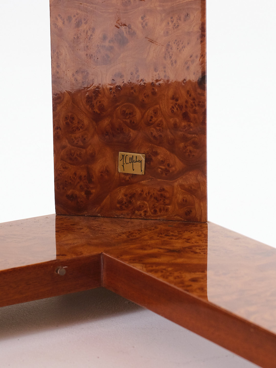 ELM BURR SIDE TABLE, JEAN-CLAUDE MAHEY, 1970s