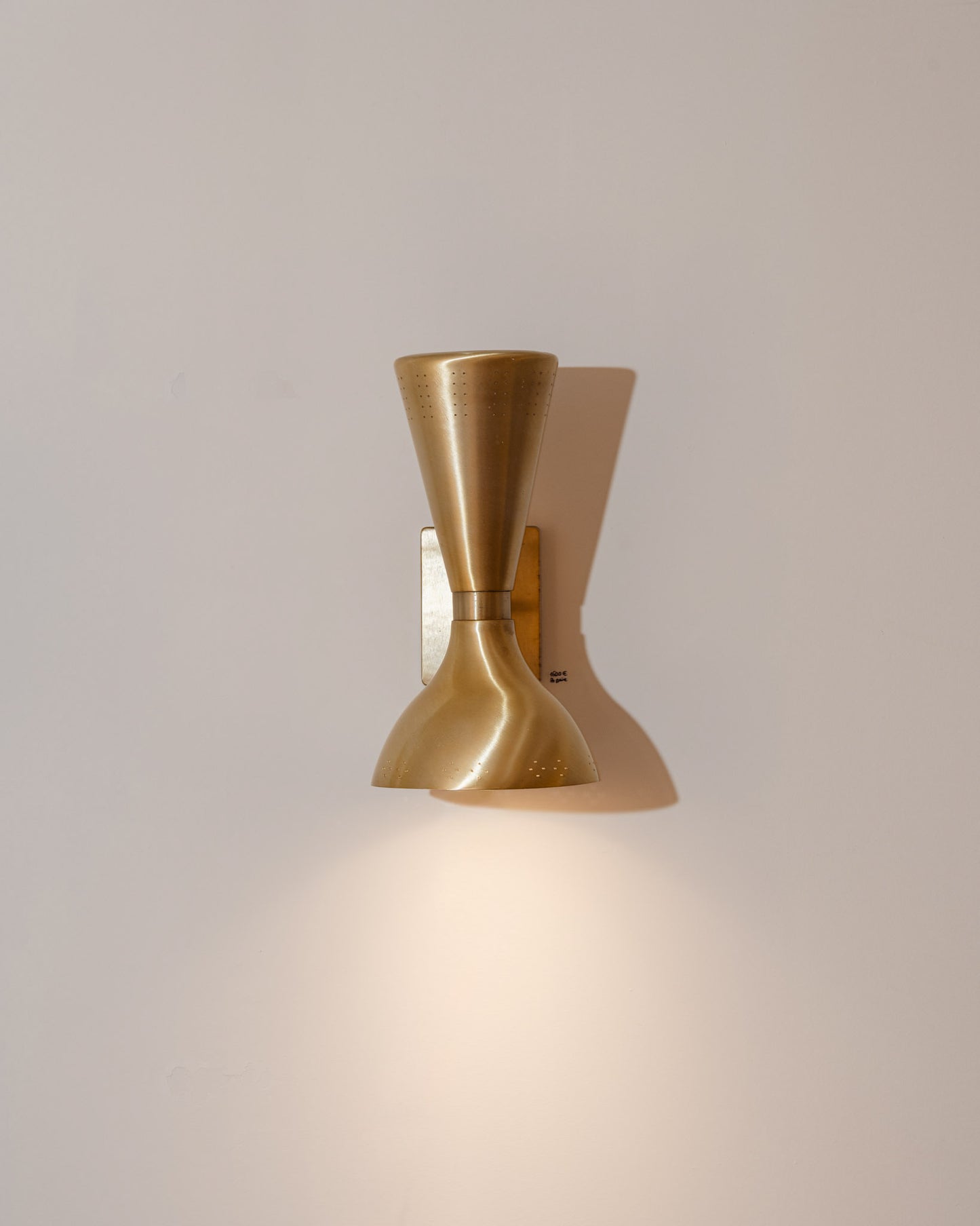 PAIR OF DIABOLO GOLD WALL LIGHTS, 1960s