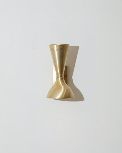 PAIR OF DIABOLO GOLD WALL LIGHTS, 1960s