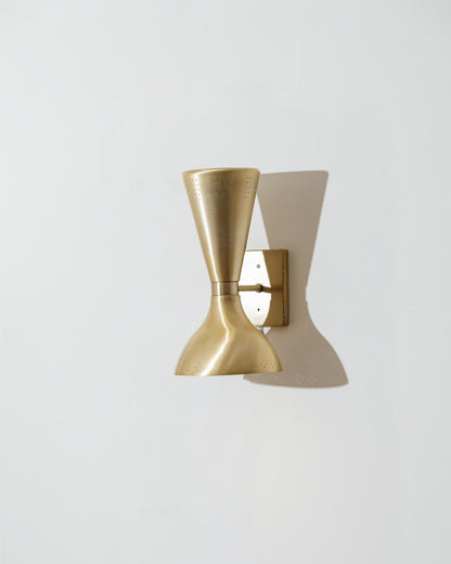 PAIR OF DIABOLO GOLD WALL LIGHTS, 1960s