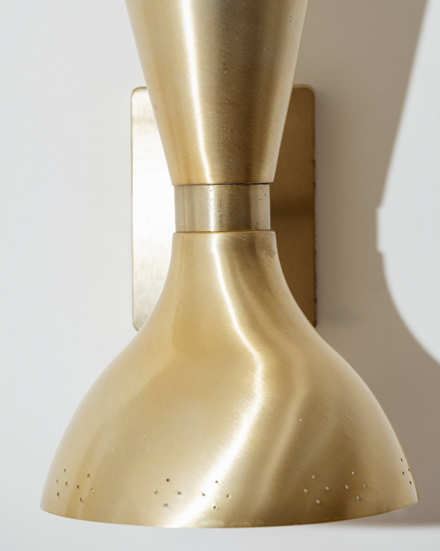 PAIR OF DIABOLO GOLD WALL LIGHTS, 1960s