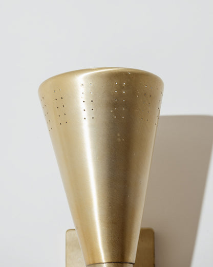 PAIR OF DIABOLO GOLD WALL LIGHTS, 1960s