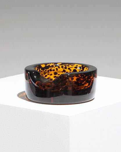 MURANO AMBER GLASS ASHTRAY, 1960s