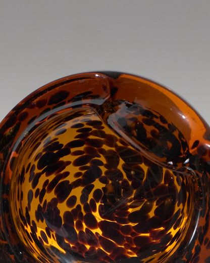 MURANO AMBER GLASS ASHTRAY, 1960s