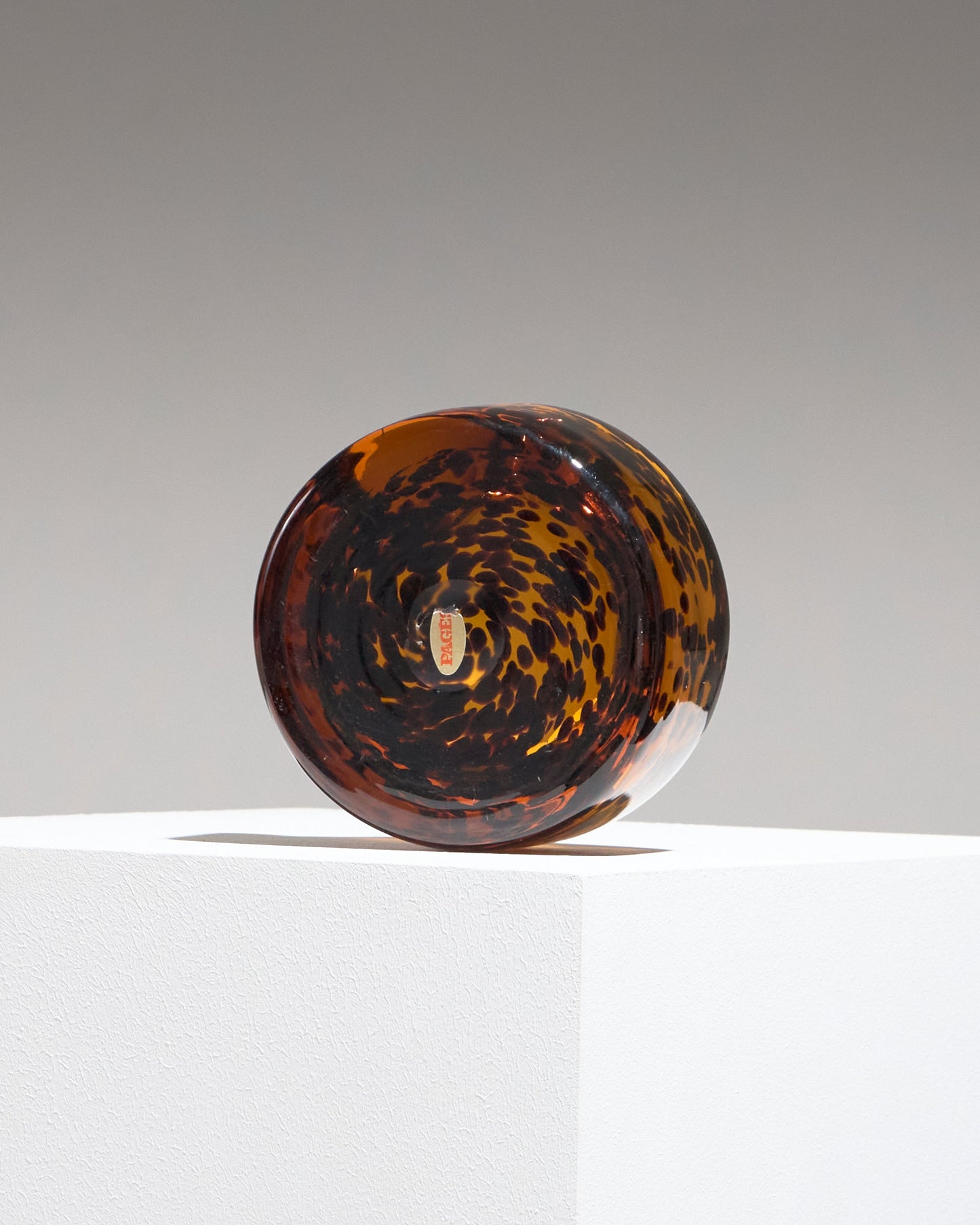 MURANO AMBER GLASS ASHTRAY, 1960s