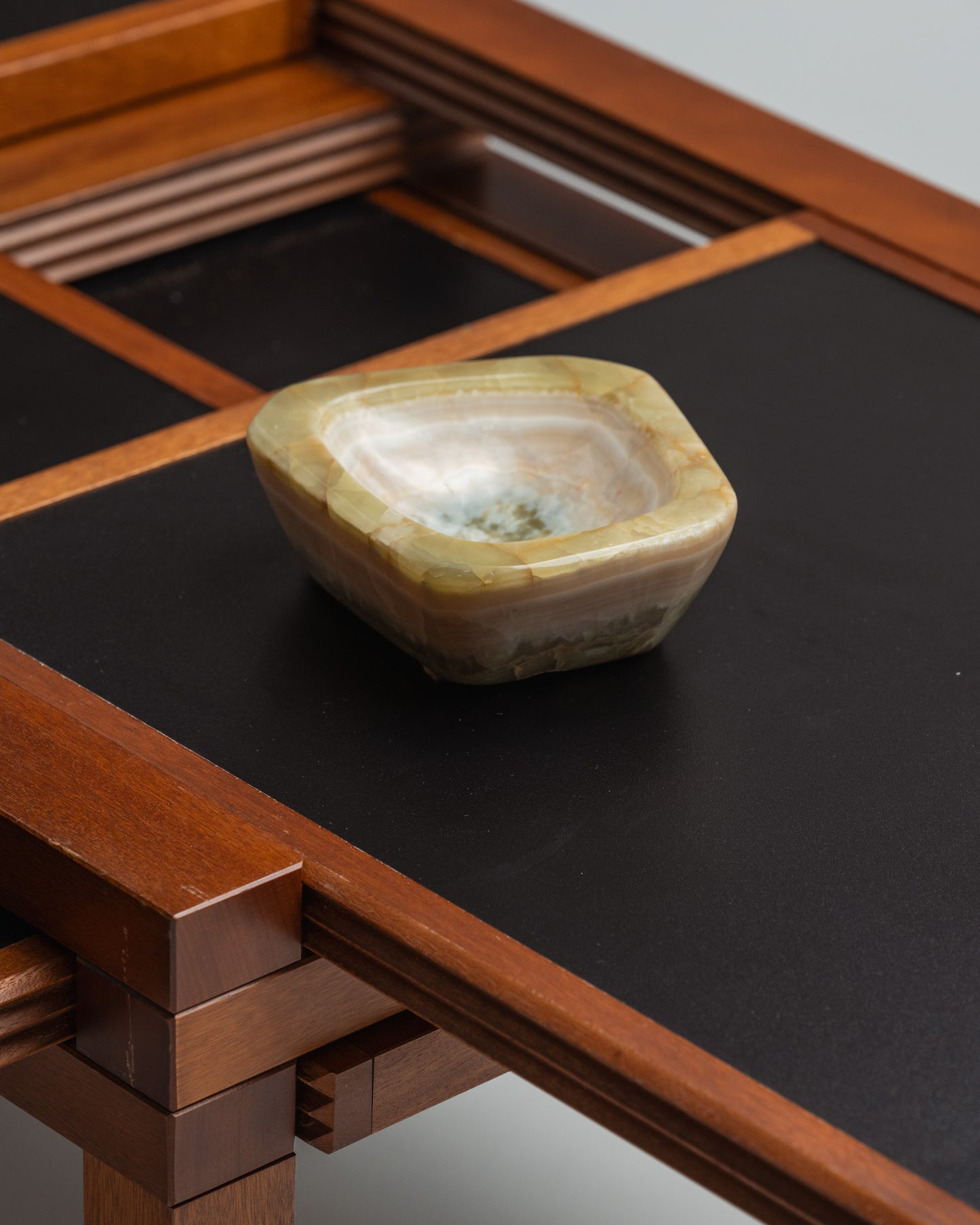 Onyx valet tray or small ashtray, 1970s