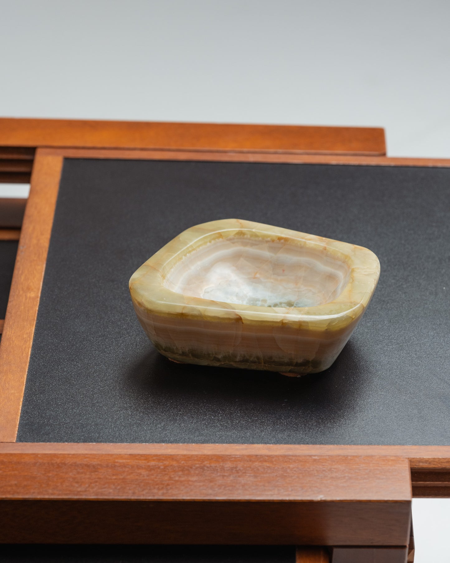 Onyx valet tray or small ashtray, 1970s