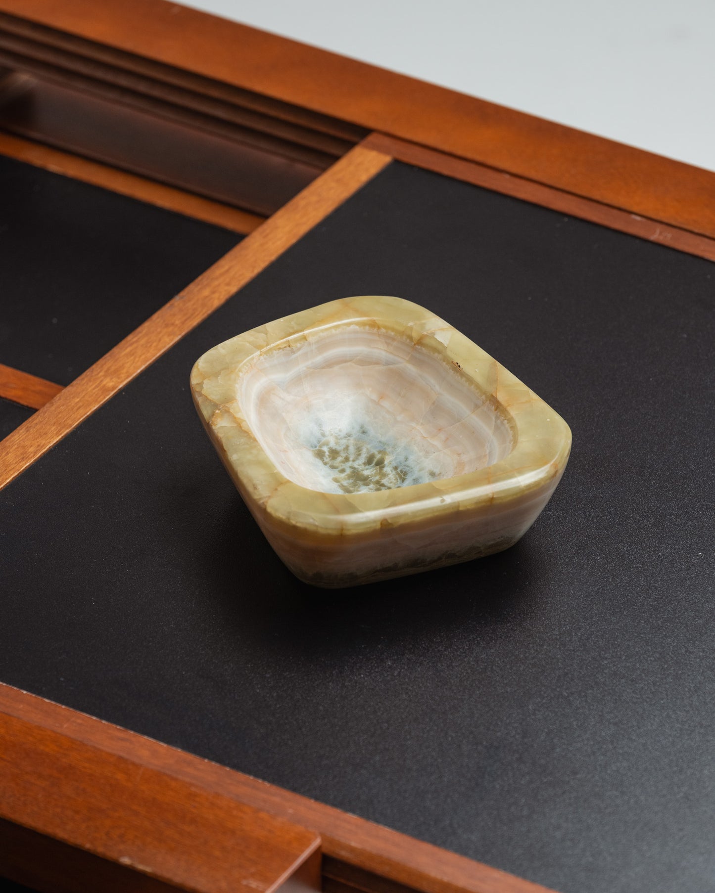 Onyx valet tray or small ashtray, 1970s