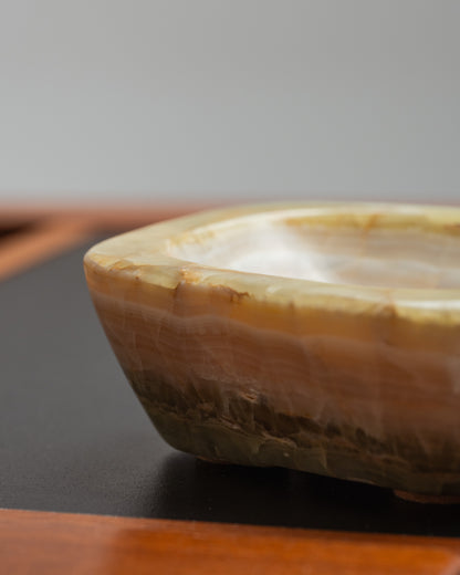 Onyx valet tray or small ashtray, 1970s