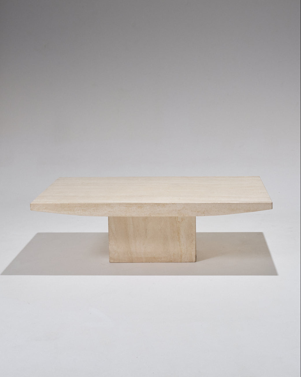 Rectangular travertine coffee table, 1980s 