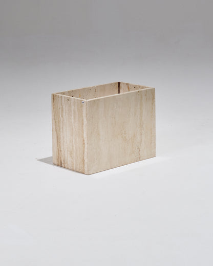 Rectangular travertine coffee table, 1980s 