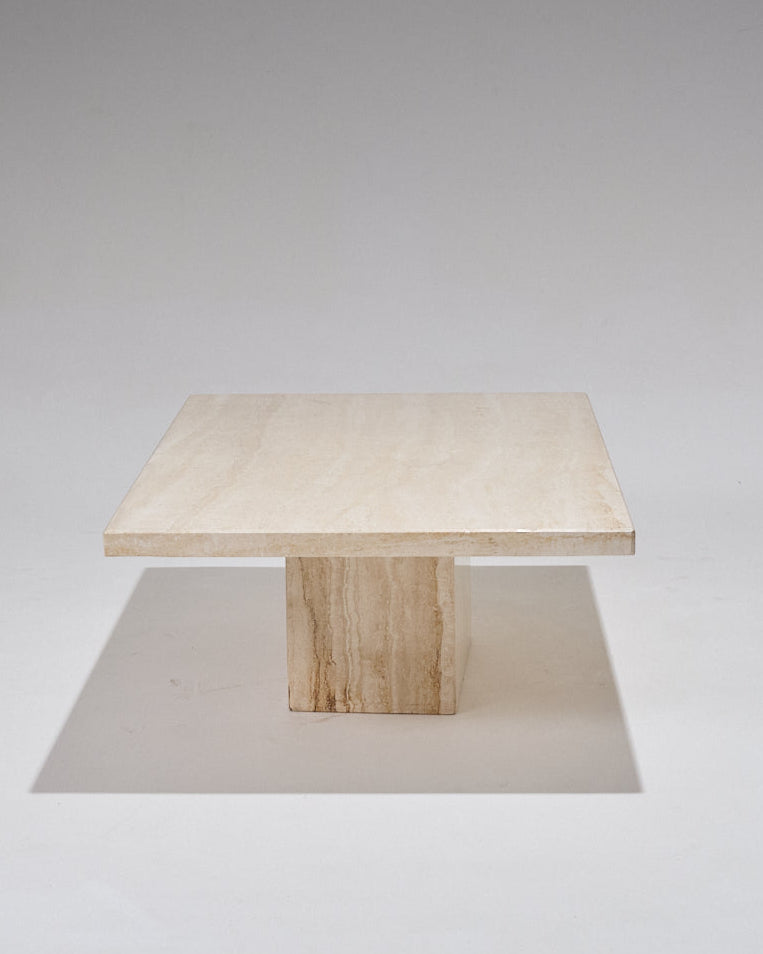 Rectangular travertine coffee table, 1980s 