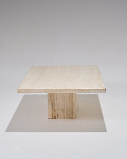 Rectangular travertine coffee table, 1980s 