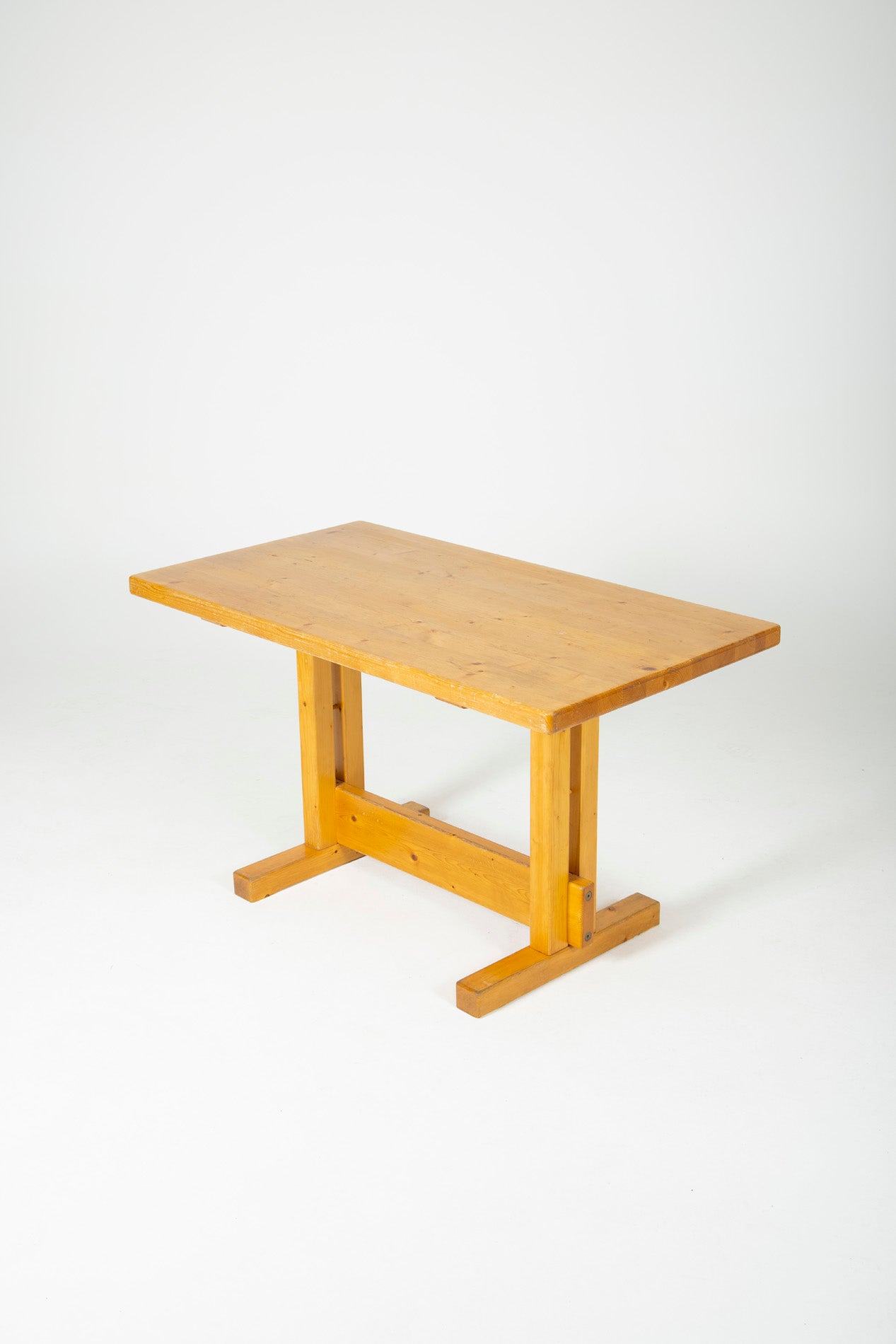 Les Arcs pine table by Charlotte Perriand