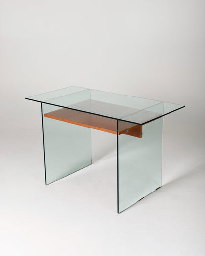 BUREAU EN BOIS ET VERRE