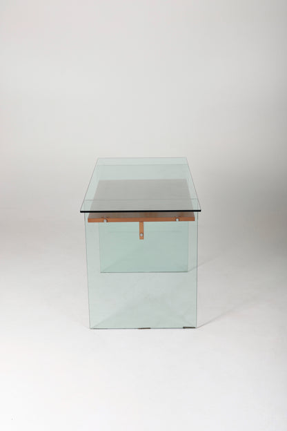 BUREAU EN BOIS ET VERRE