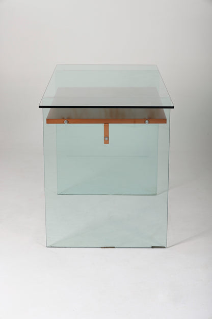 BUREAU EN BOIS ET VERRE