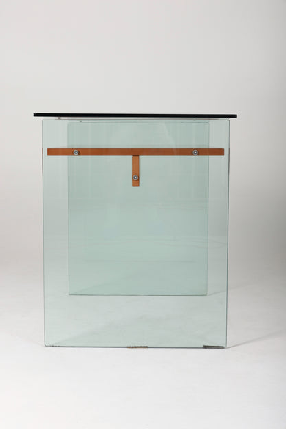 BUREAU EN BOIS ET VERRE