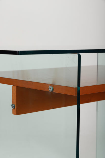 BUREAU EN BOIS ET VERRE