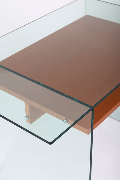 BUREAU EN BOIS ET VERRE