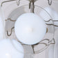 Lustre en verre vénitien de Murano du designer italien Gino Vistosi pour Venini. Ce lustre est composé de 16 disques de verre soufflé de Murano transparent avec une inclusion de verre blanc et structure en métal chromé. Bon état malgré de légères marques du temps. 