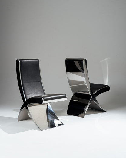 PAIRE DE CHAISES 'YCKS', MAURICE MARTY, MONACO HOME COLLECTION, 2010s