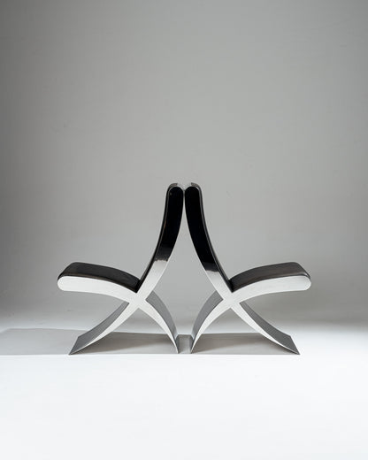 PAIRE DE CHAISES 'YCKS', MAURICE MARTY, MONACO HOME COLLECTION, 2010s