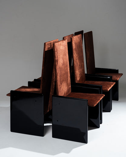 SET DE 6 CHAISES 'KAZUKI', KAZUHIDE TAKAHAMA, GAVINA, 1960s
