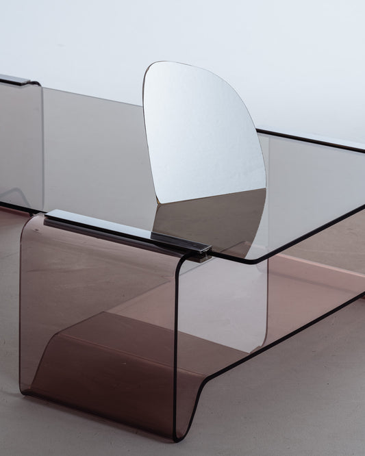 MIRROR FROM THE "EPURE" COLLECTION IN BRASS