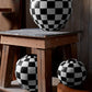 LARGE CHECKER VASE