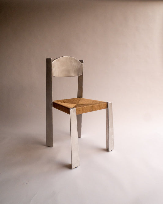 CHAISE WOVEN EN ALUMINIUM