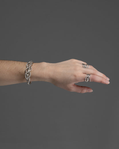 BRACELET "DÉBRIS" EN ARGENT 950