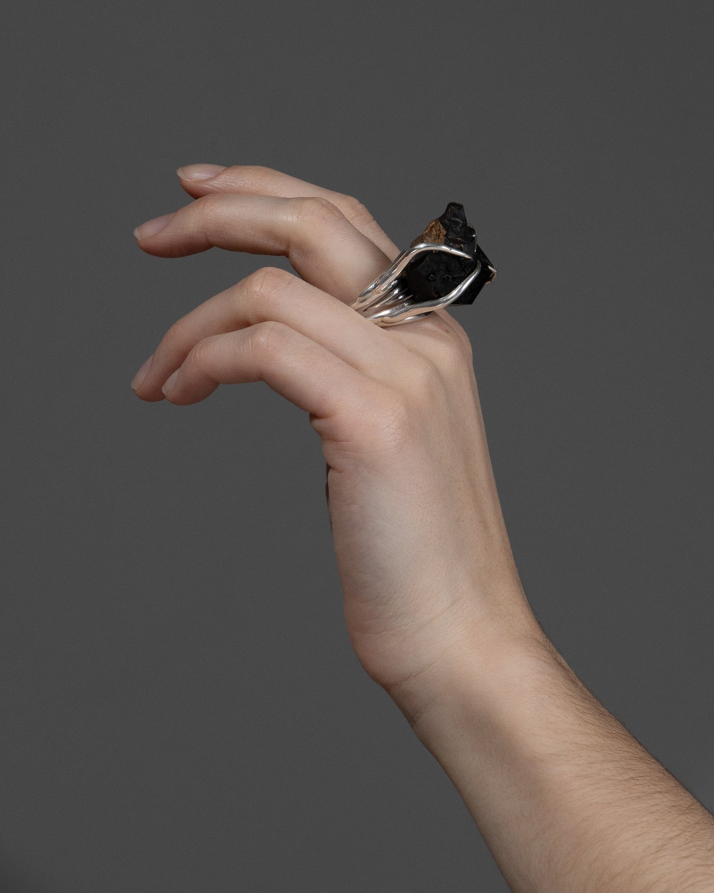 BAGUE EN ARGENT 950 ET TOURMALINE