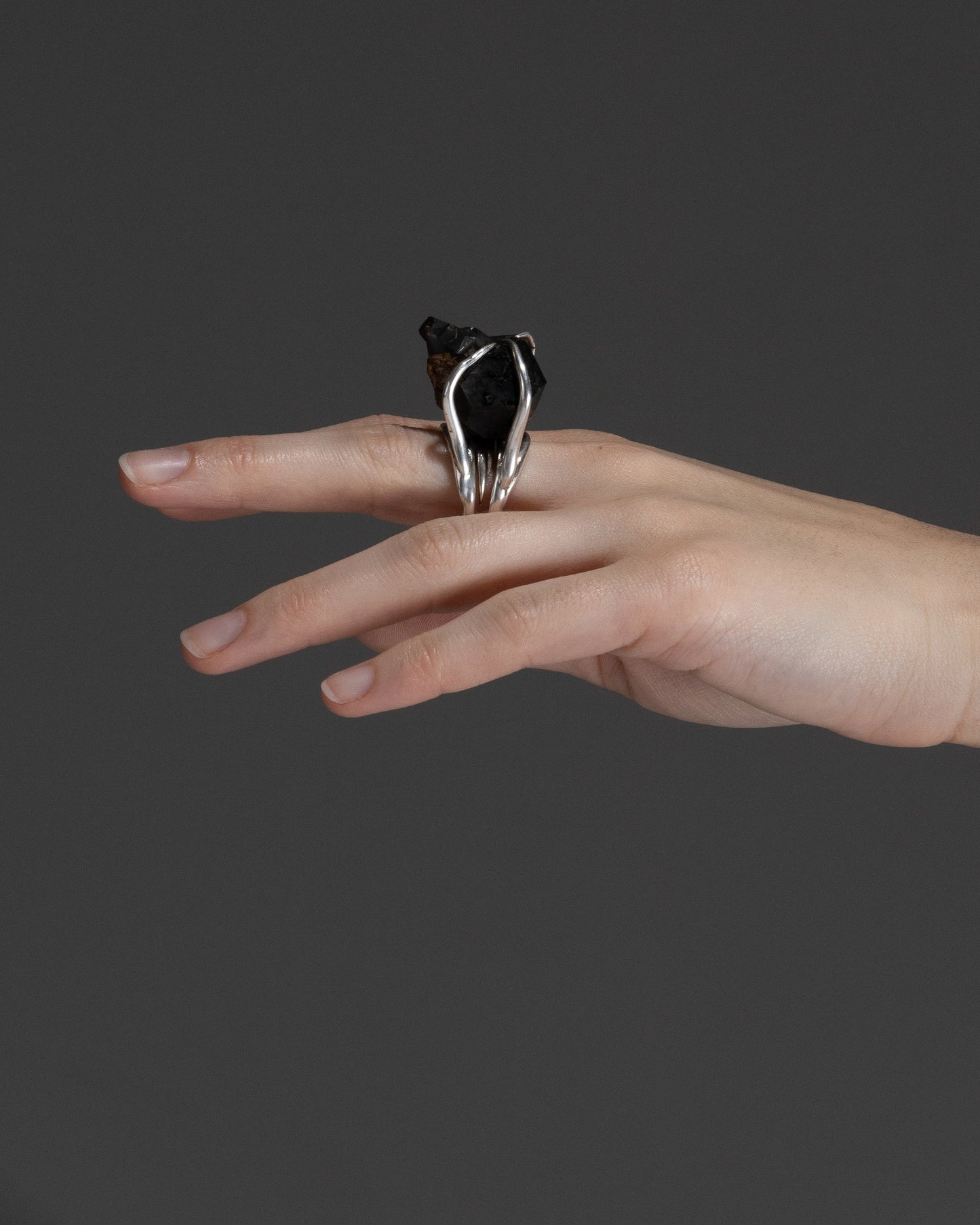 BAGUE EN ARGENT 950 ET TOURMALINE