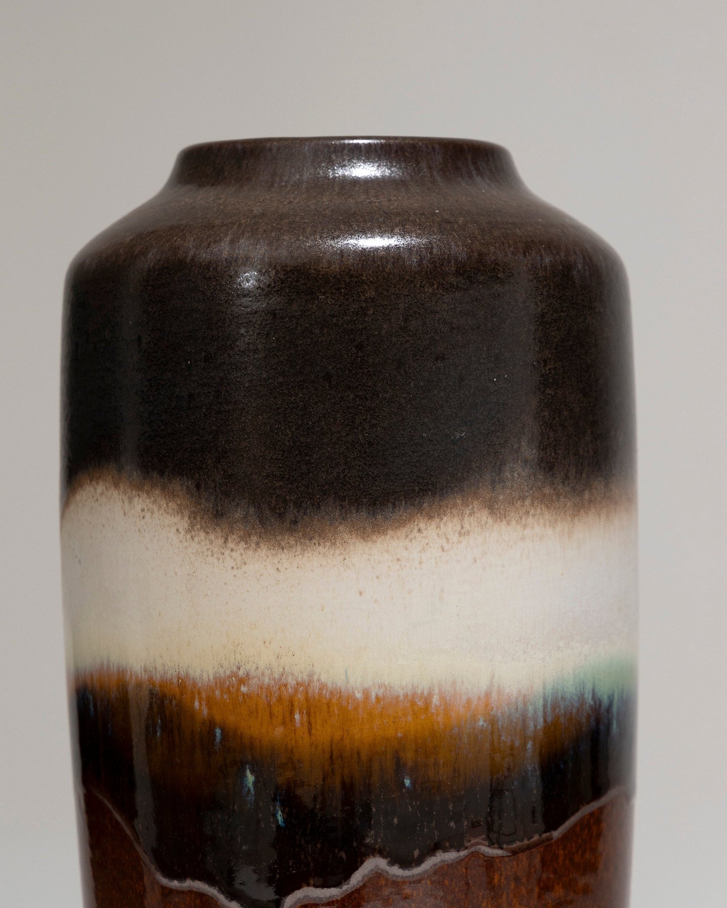 TALL GLAZED POTTERY VASE, WEST GERMANY, 1960s