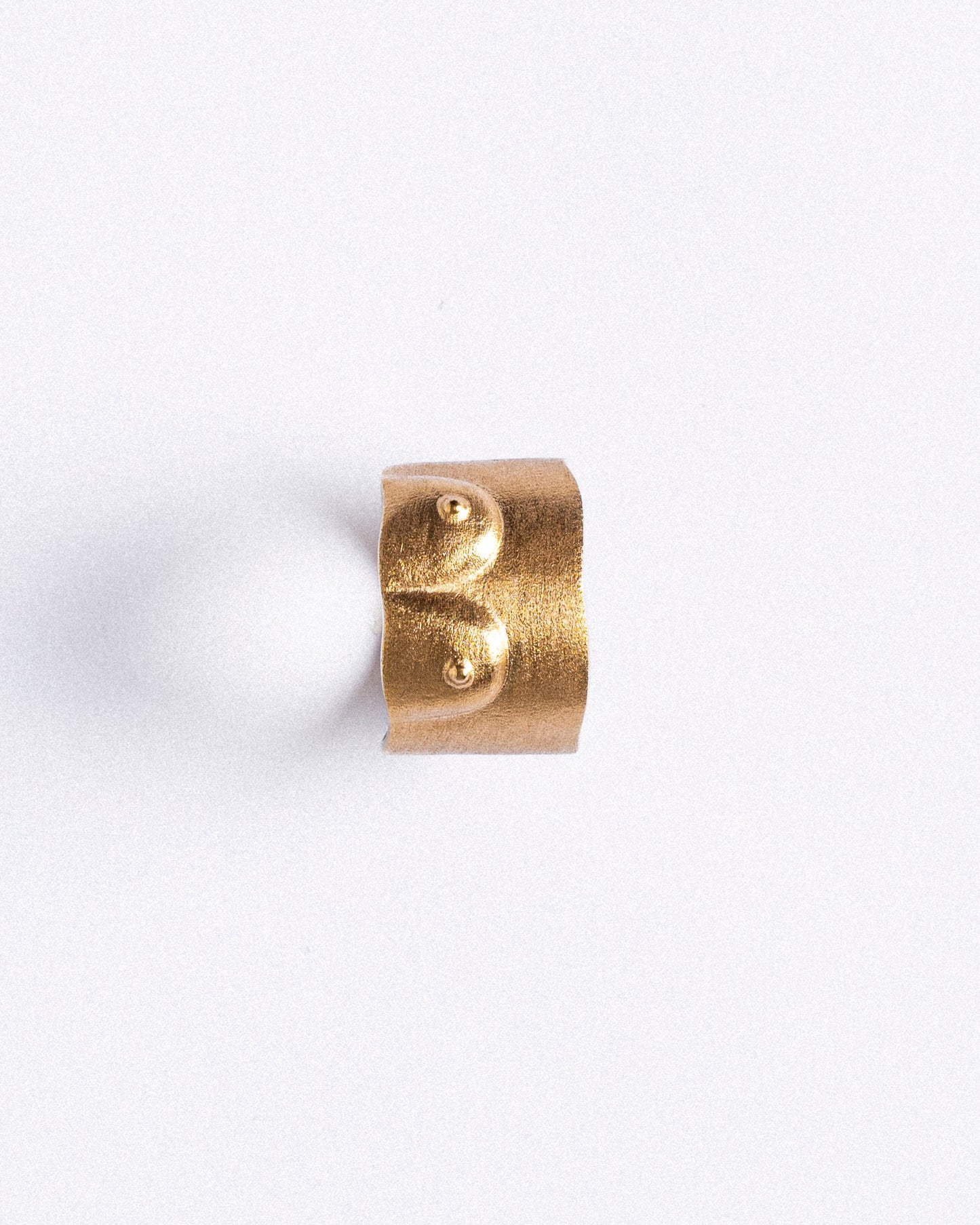 BAGUE SCULPTURE N°1 LIGHT VERMEIL BROSSÉ